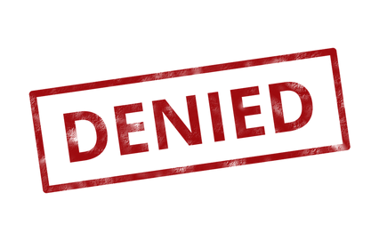 Insurance denied stamp