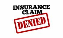 Insurance claim rejection stamp