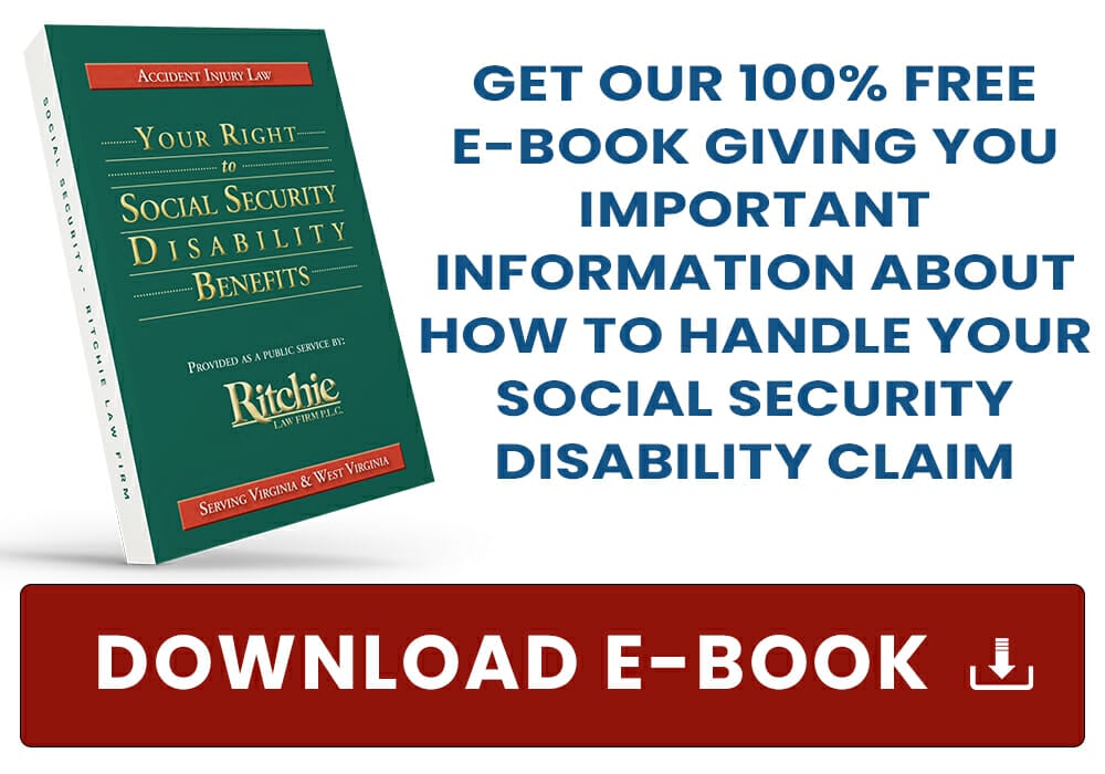 Download the 100% Free ebook on"Your Right to Social Security Disability Benefits" from Ritchie Law Firm to get important information about how to handle your social security disability claim.