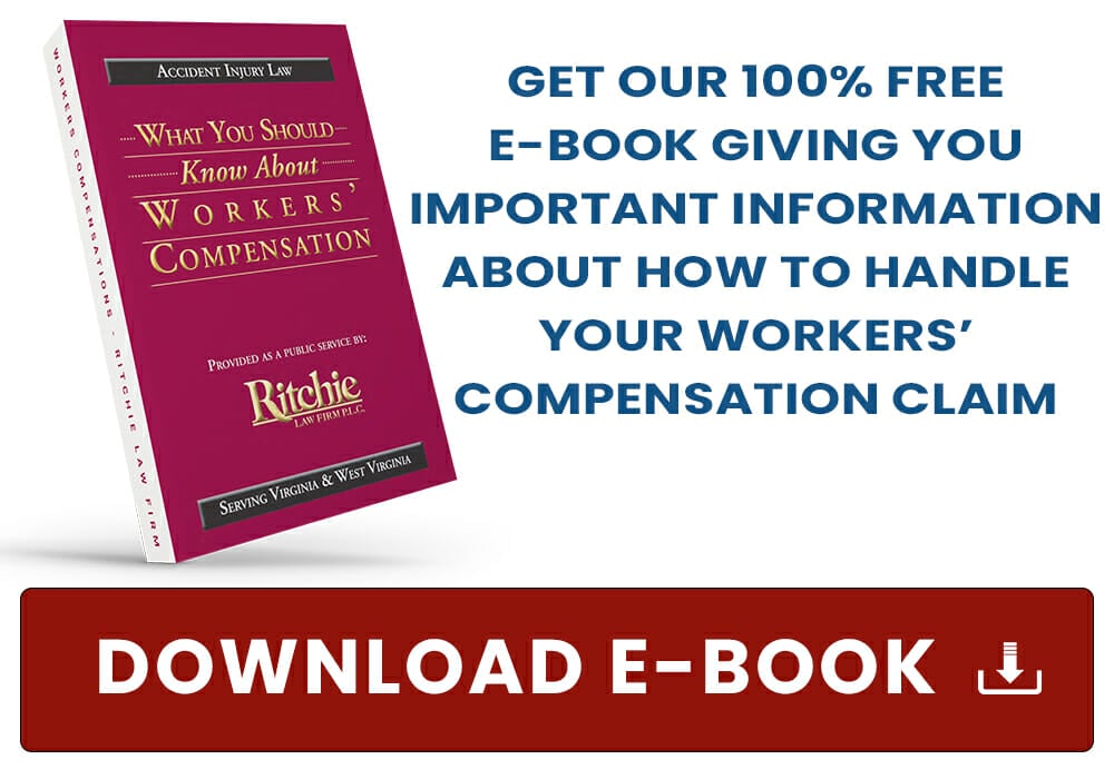 Download the 100% Free ebook on "What You Should Know About Workers' Compensation" from Ritchie Law Firm to get important information about how to handle your workers' compensation claim.