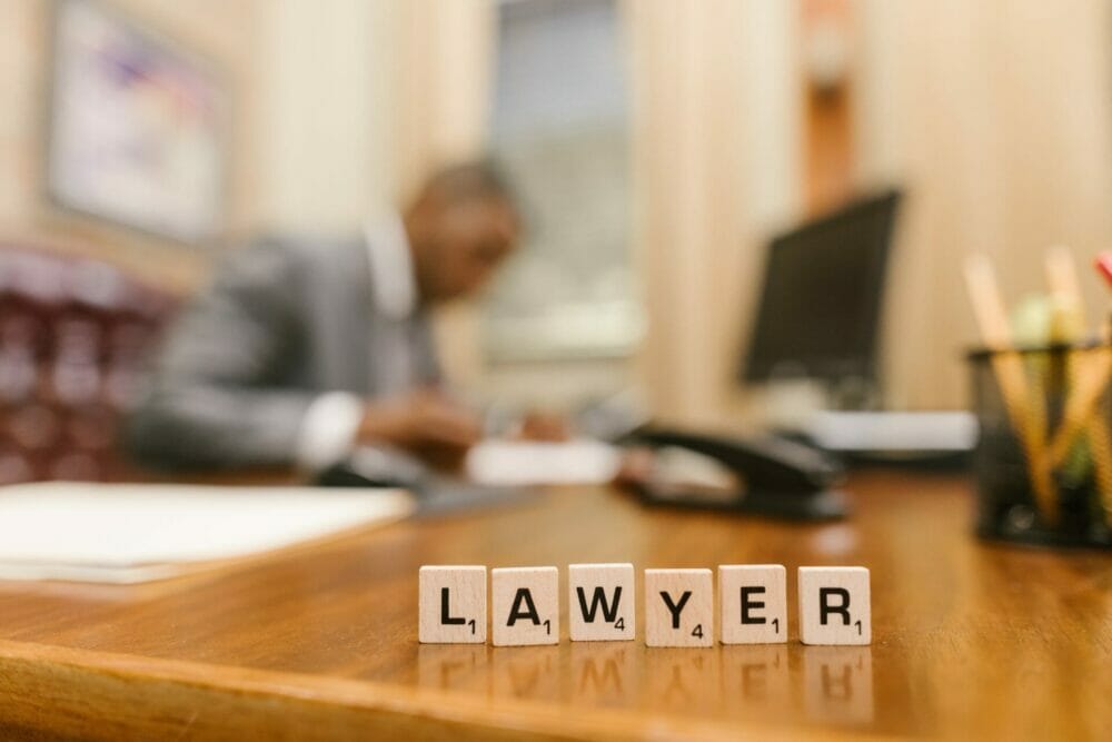 lawyer at desk