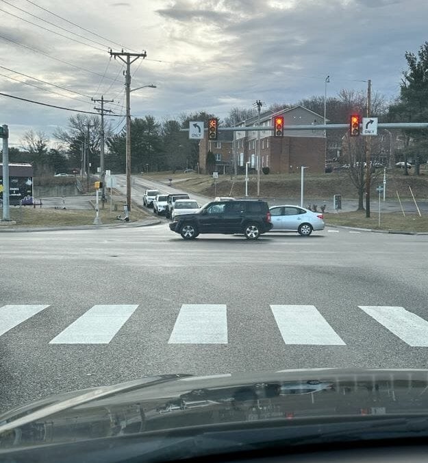 cars going through intersection
